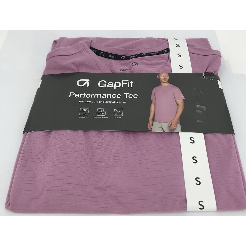 GapFit Men's Purple Short Sleeve Performance Tee Size Small S Stretch